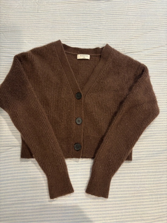 Babaton Sweaters - Aritzia Babaton Luxe Cashmere Canberra Cardigan Coffee Bean Brown XS